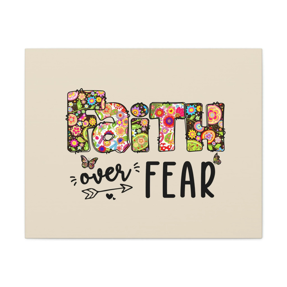 Scripture Walls Faith Over Fear Floral Lamentations 3:57 Bible Verse Canvas